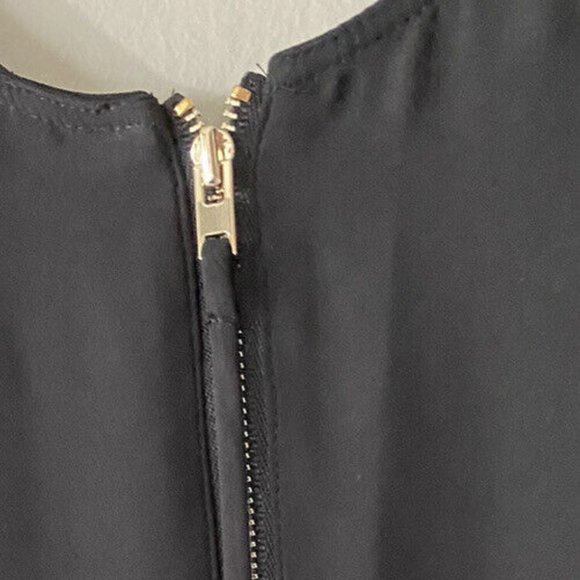 Black Sleeveles A Line Chiffon Minimalist Wilfred Sabatier Dress size XS - Picture 7 of 9